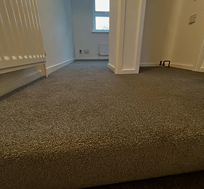 Dublin Twist grey carpet fitted by NCR Flooring on the stairs and landing of a Queenborough home.