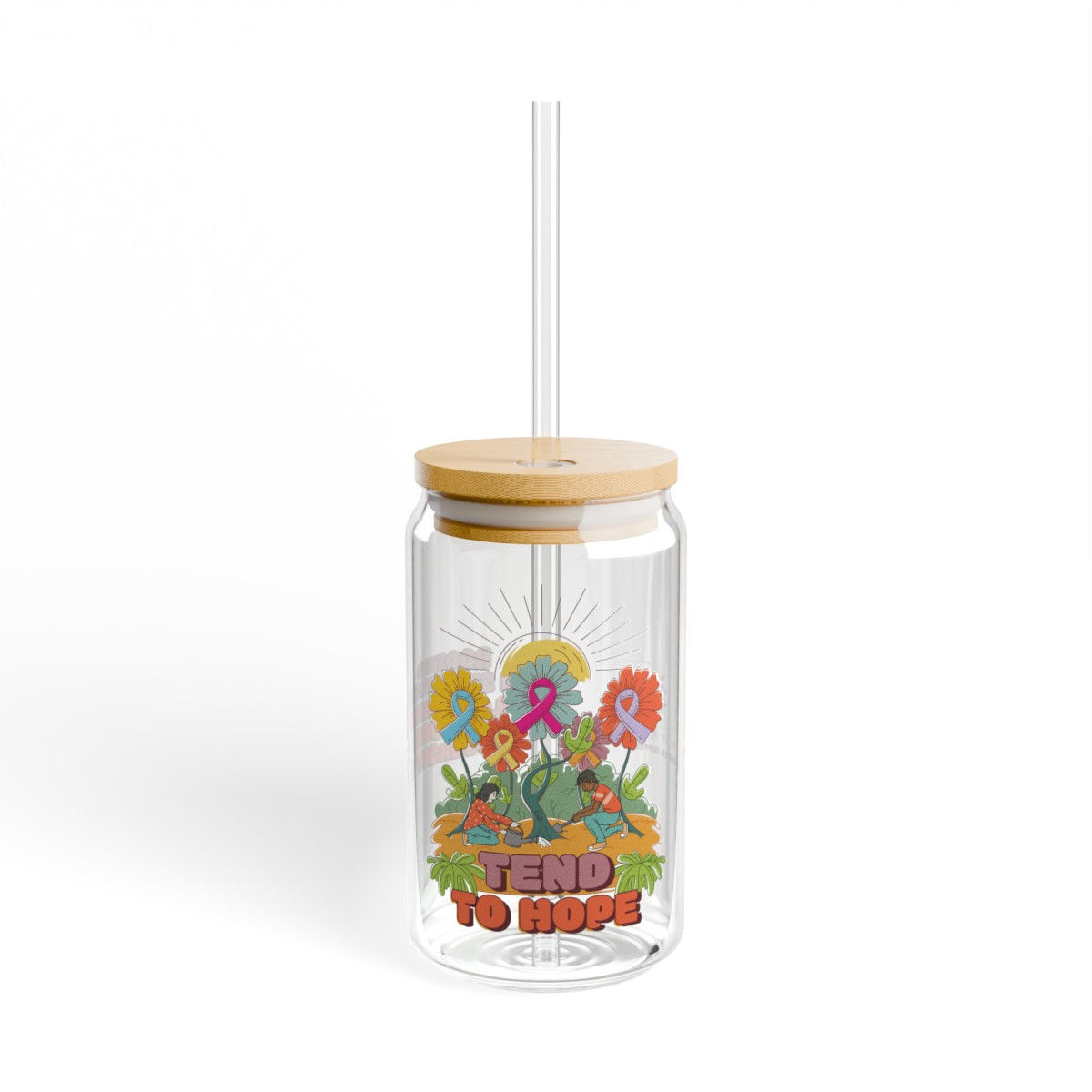 Tend to Hope Sipper Glass, 16oz