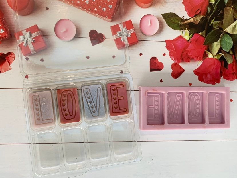 Mini HB Style Valentines LOVE melt mould