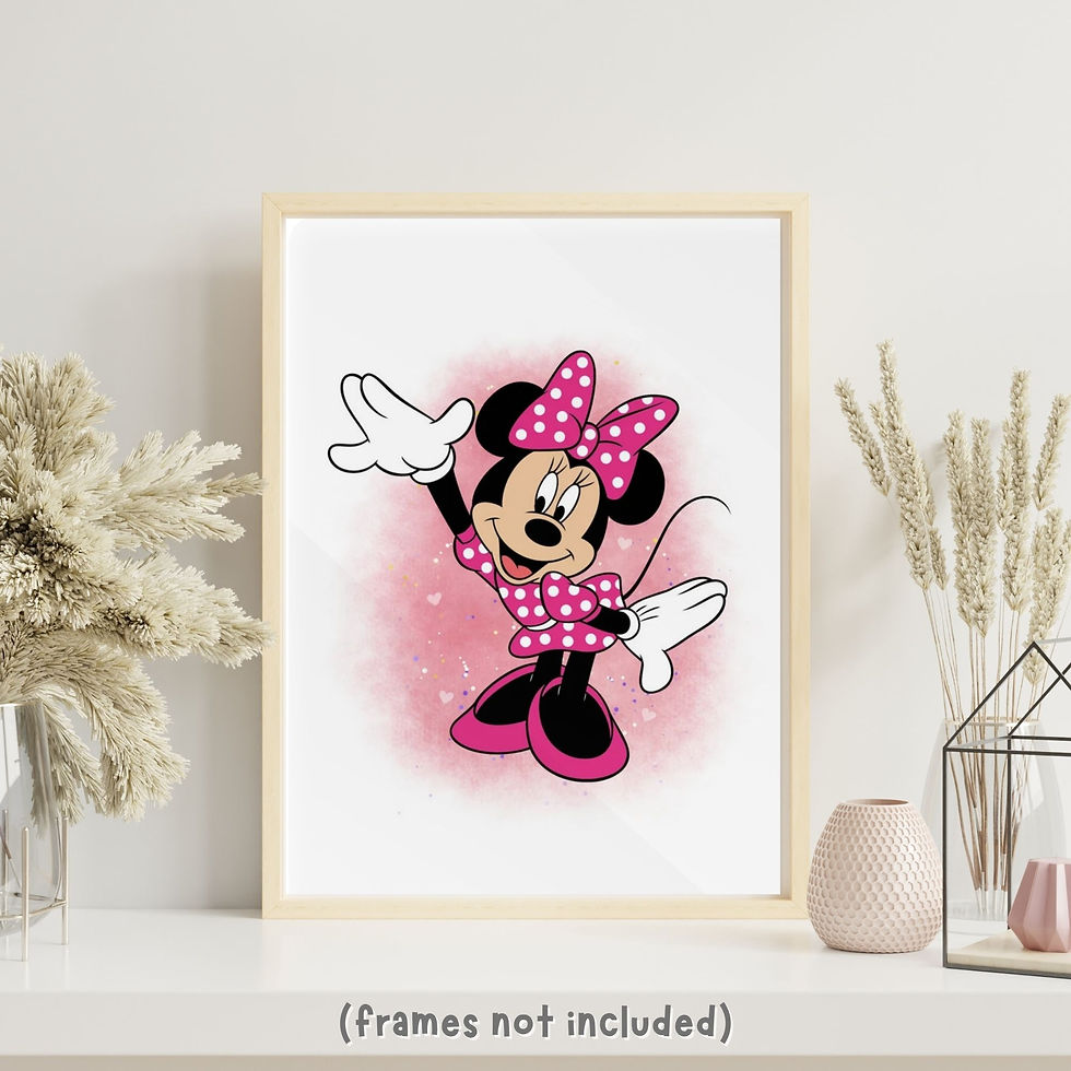 Pink Minnie Mouse Poster Print