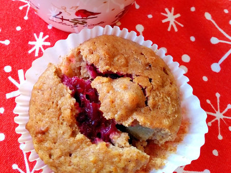 Apple, Cinnamon and Cranberry Muffins