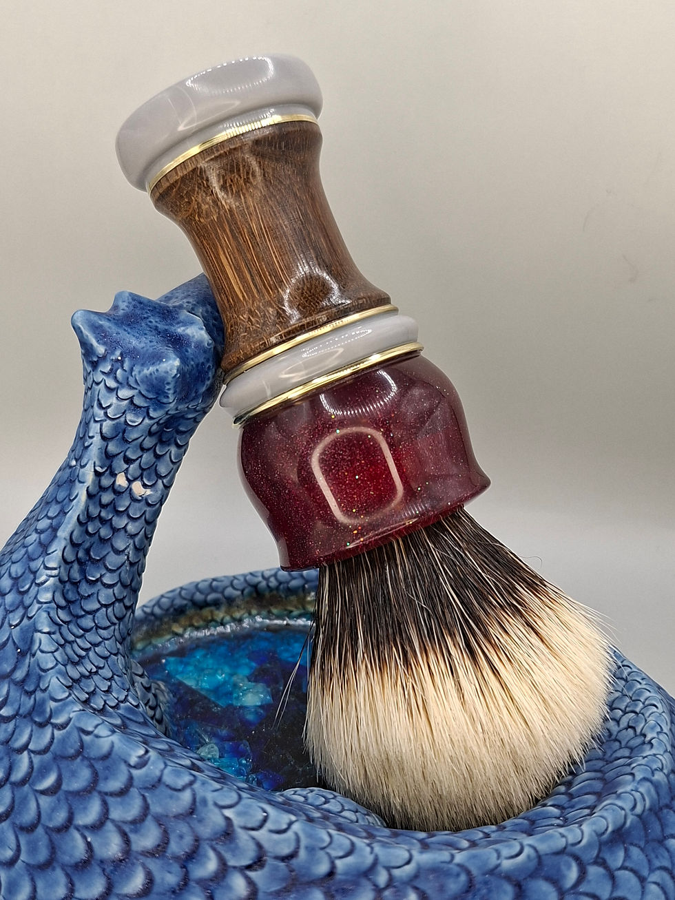 Thumbnail: "Ancient Cosmic Rose" 26mm Neolithic 8000yr Oak/Brass 