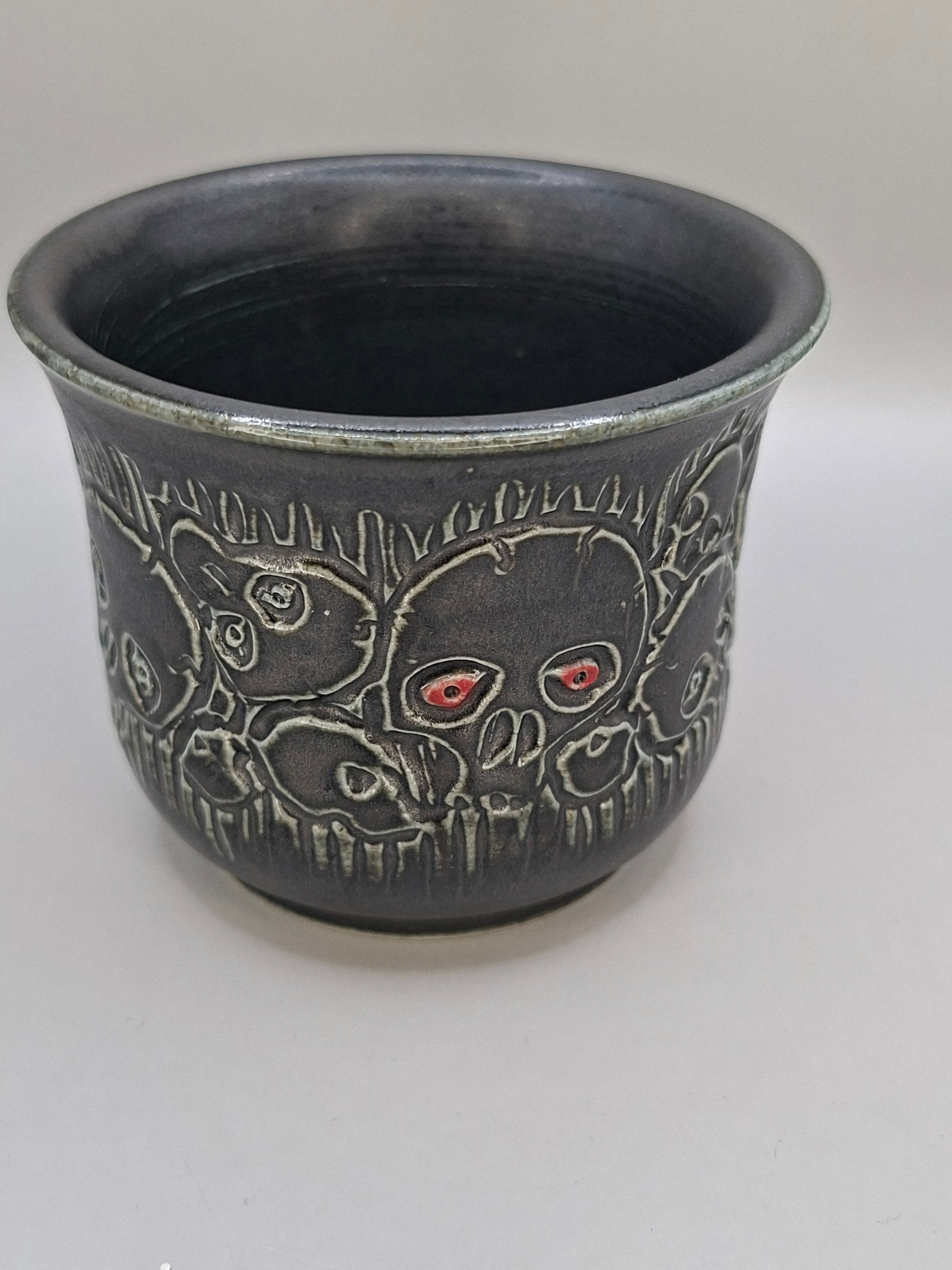 Skull design brush soaking mug (8)