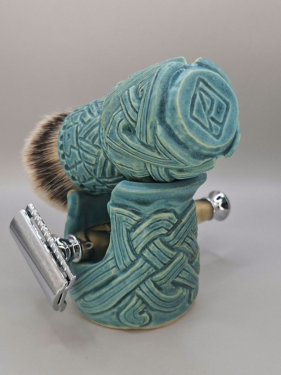 Thumbnail: Deluxe Celtic/Viking Brush/Razor Stand/Display 