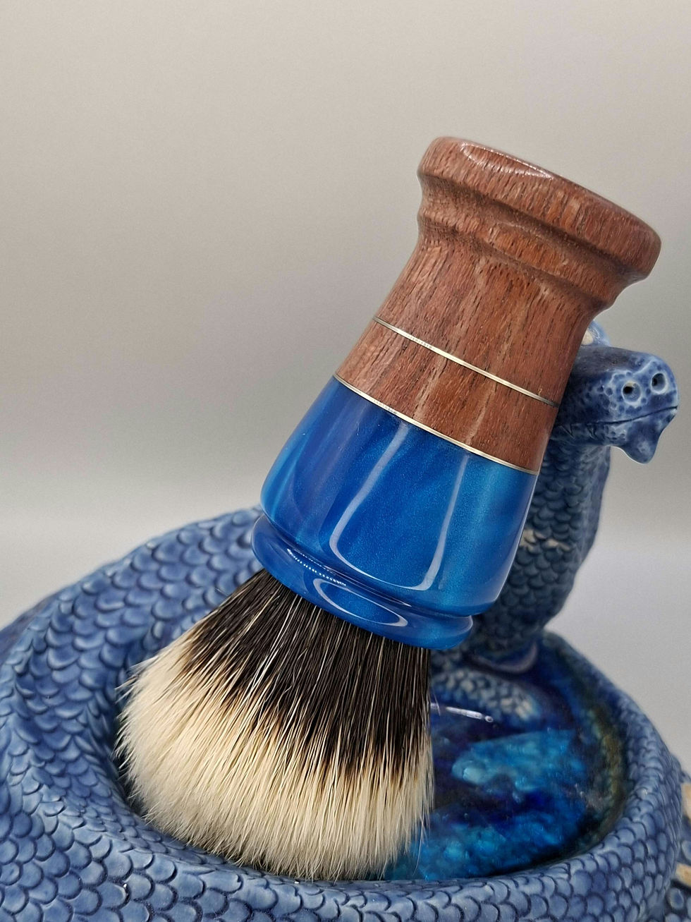 Thumbnail: "Blue Calm" 26mm Acrylic/Purple Heart/Brass 