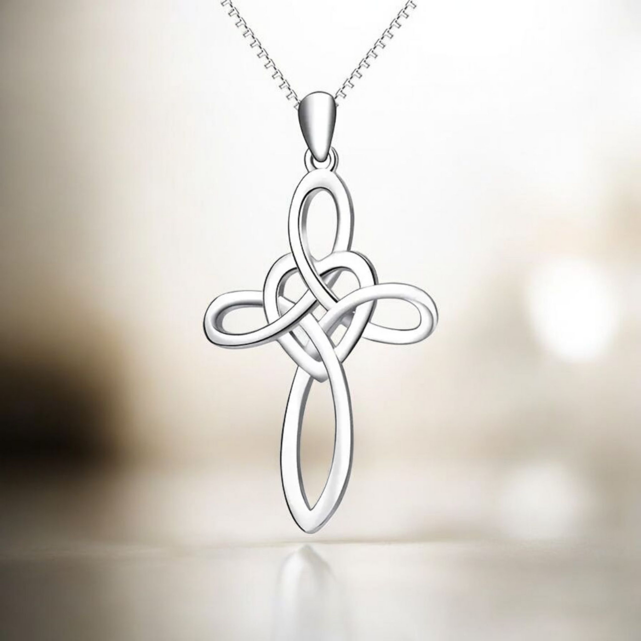 Collier Croix et coeur en Argent 925