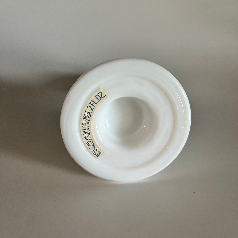 Thumbnail: Vintage Avon Milk Glass Hobnail Bell Cologne Bottle