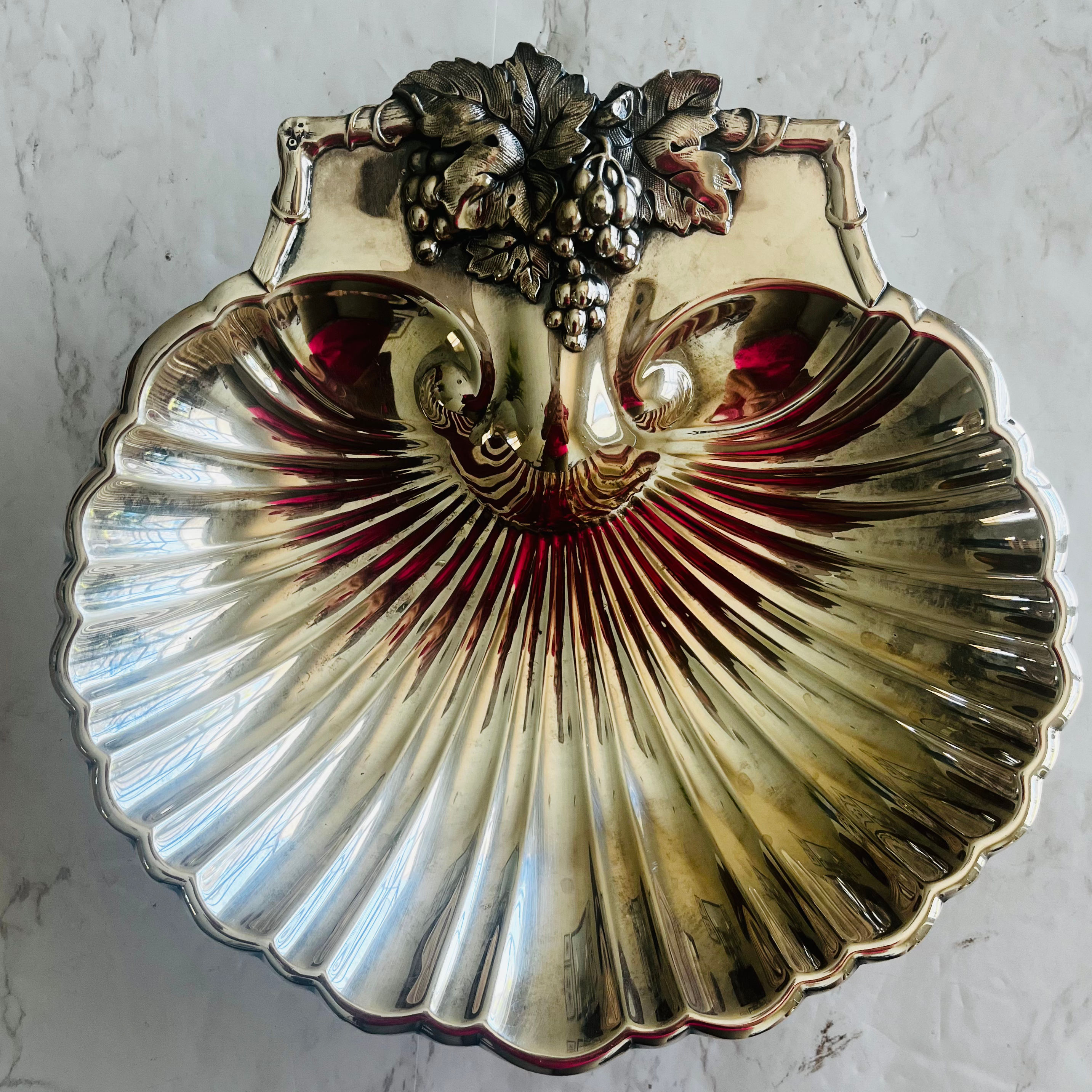 9” Silver Plate Footed Shell Bowl Reed & Barton