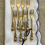 Thumbnail: Vintage Brass Cocktail Forks Rose Handle Gold Tone – Set of 8 – 4”