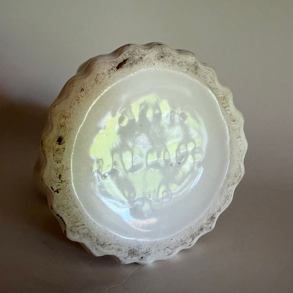 Thumbnail: Vintage Camark Pottery White Matte Crocus / Tulip Bud Vase