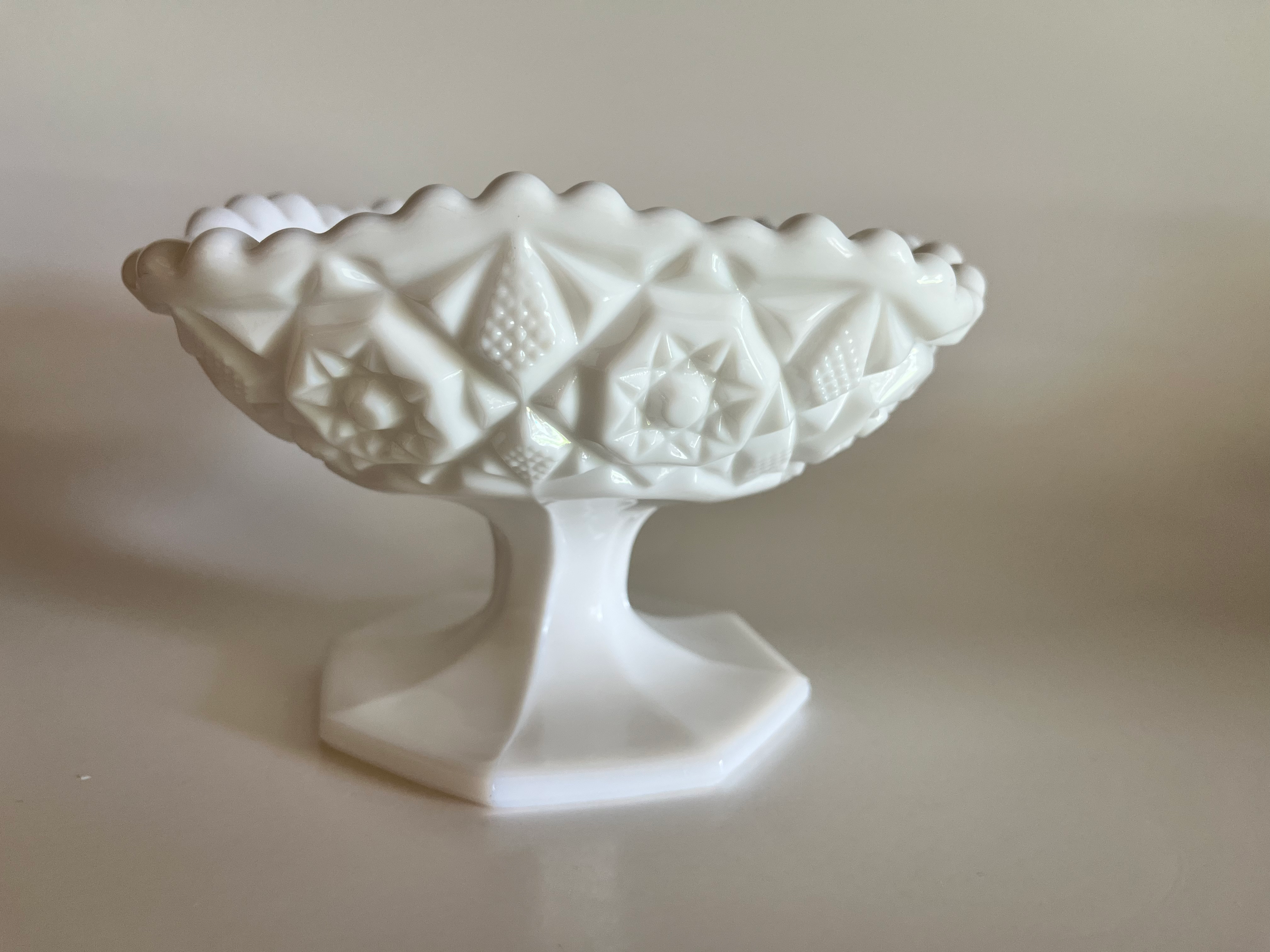 Vintage Wilburn Open Jam/Jelly Milk Glass by Fostoria