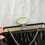 Thumbnail: Vintage Mardane Black Satin Evening Clutch with Mirror and Chain Handle
