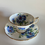 Thumbnail: Vintage Hammersley Blue Cornflower Footed Demitasse Cup & Saucer Set