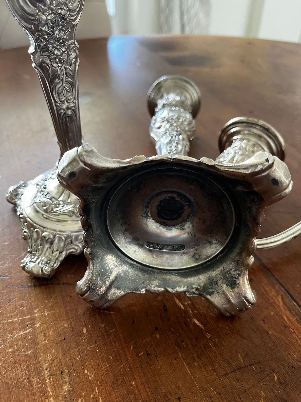 Thumbnail: Vintage 3-Light Silverplate Convertible Candelabra – Exquisite by International 