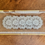 Thumbnail: 1960s Benelux Clear Rectangular Glass Tray w/ White Lace Motif & Gold Border – M