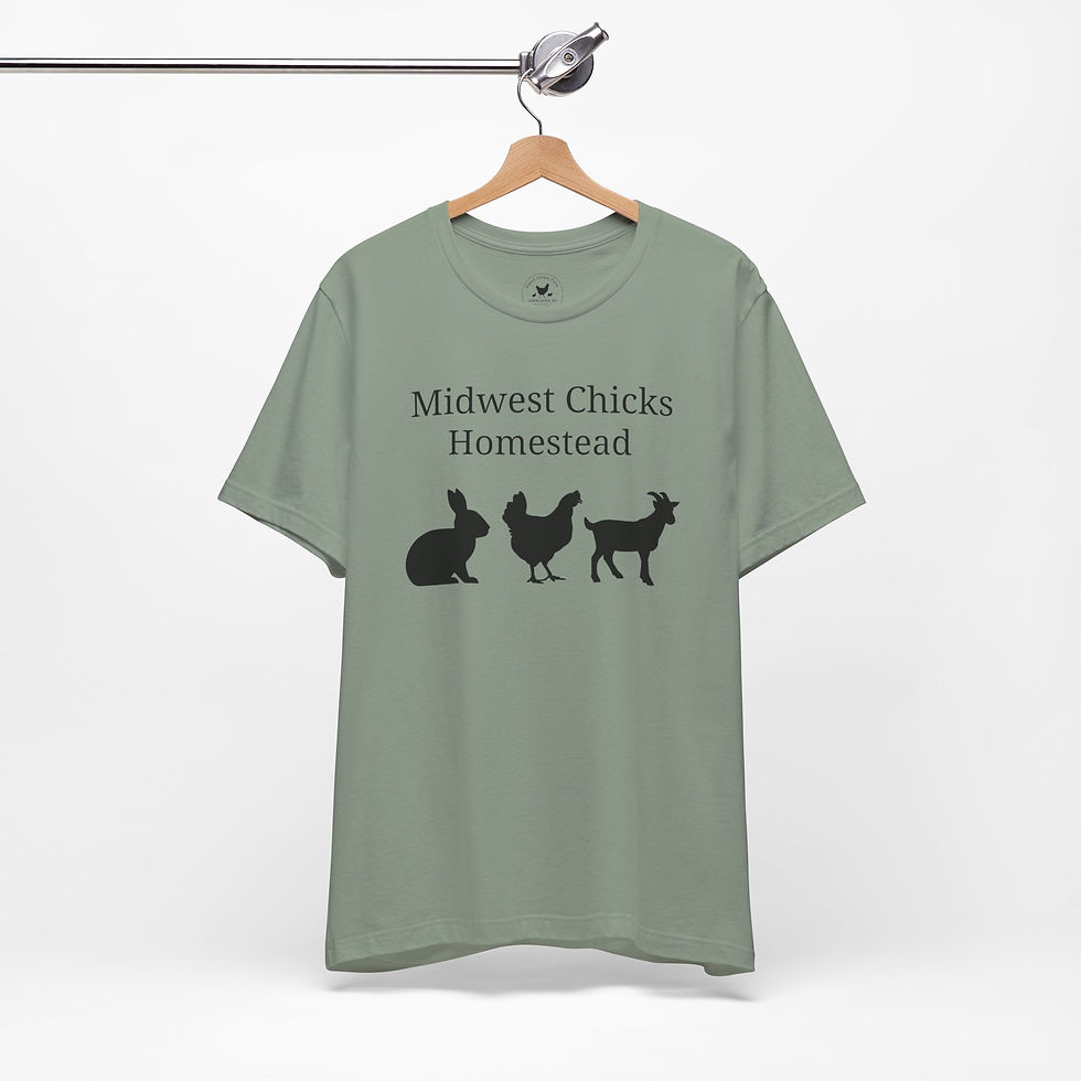 Thumbnail: Midwest Chicks Homestead Rabbit, Chicken, Goat T-Shirt