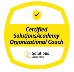 Solution-Focused Organisational Coach Certification Badge issued by Solutions Academy