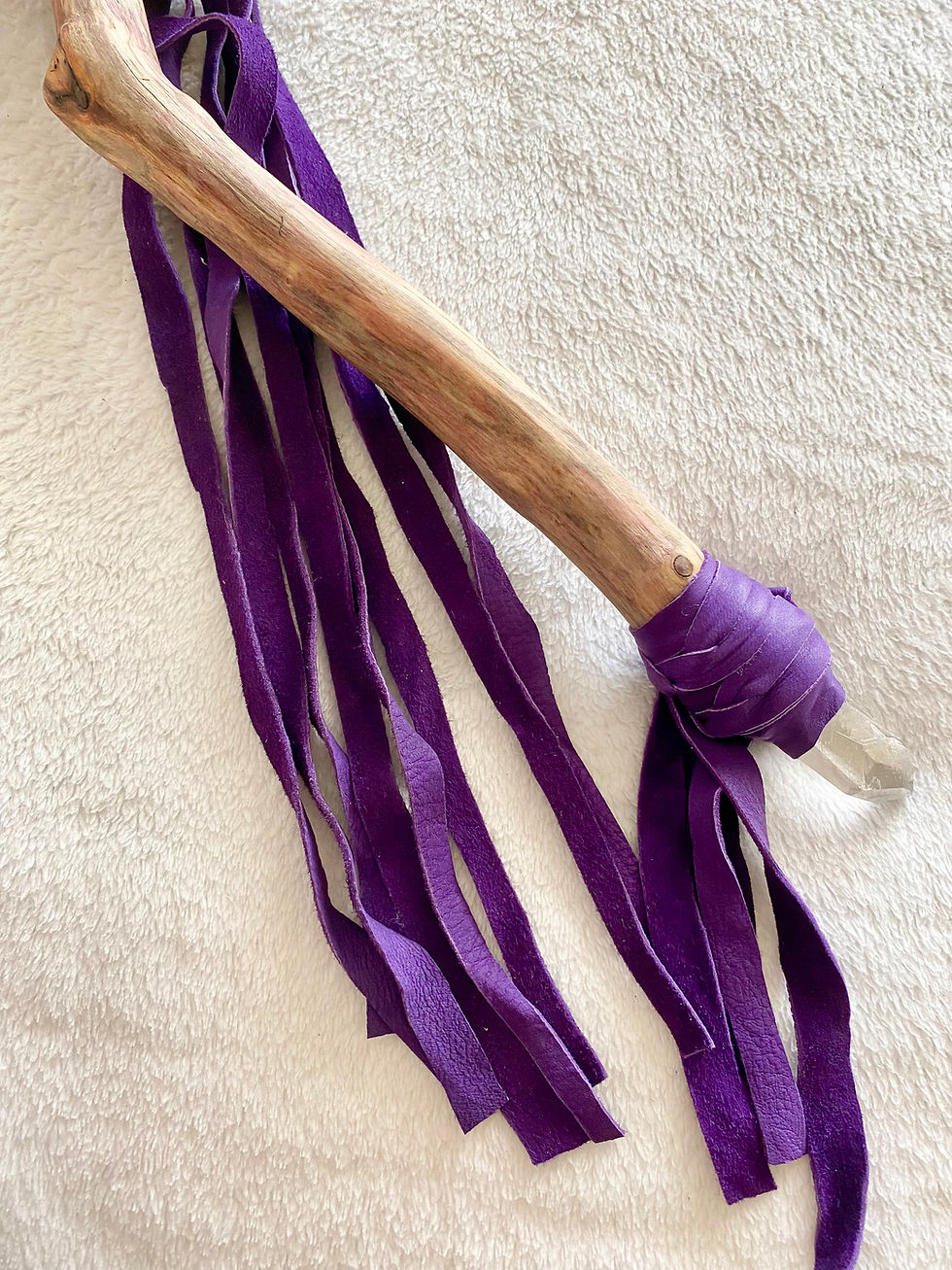 Thumbnail: Extra large Horse Rattle with Quartz Crystal
