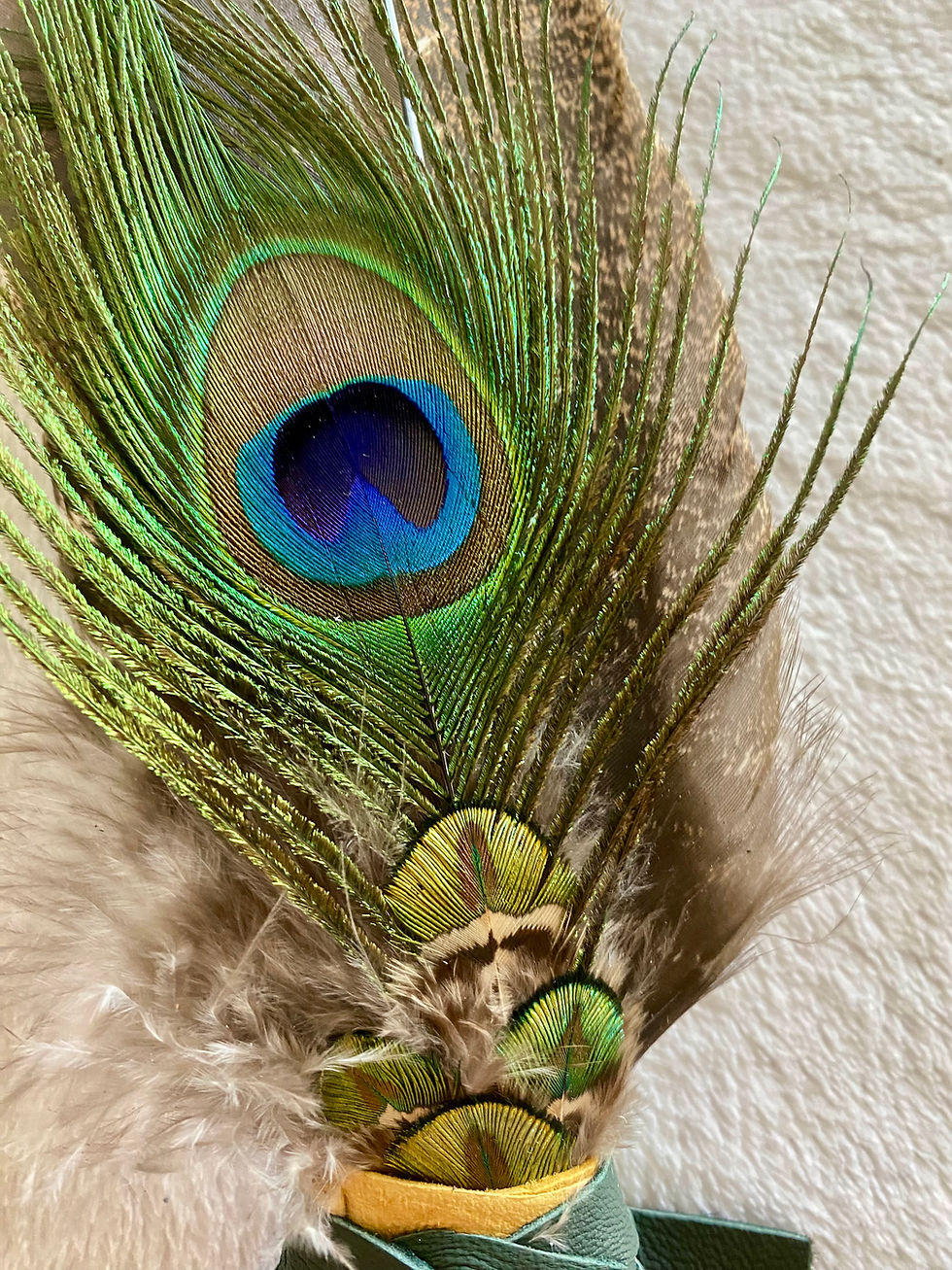 Thumbnail: Smudge Fan with peacock feathers 