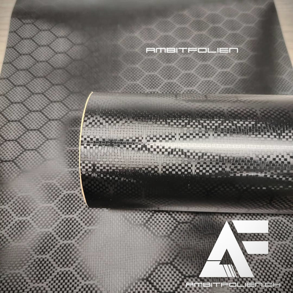 Miniaturbild: Selbstklebende Premium Honeycomb Carbon Vinylfolie in schwarz