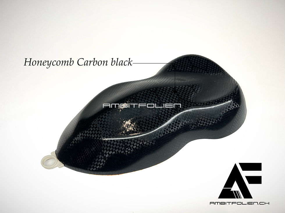 Miniaturbild: Selbstklebende Premium Honeycomb Carbon Vinylfolie in schwarz
