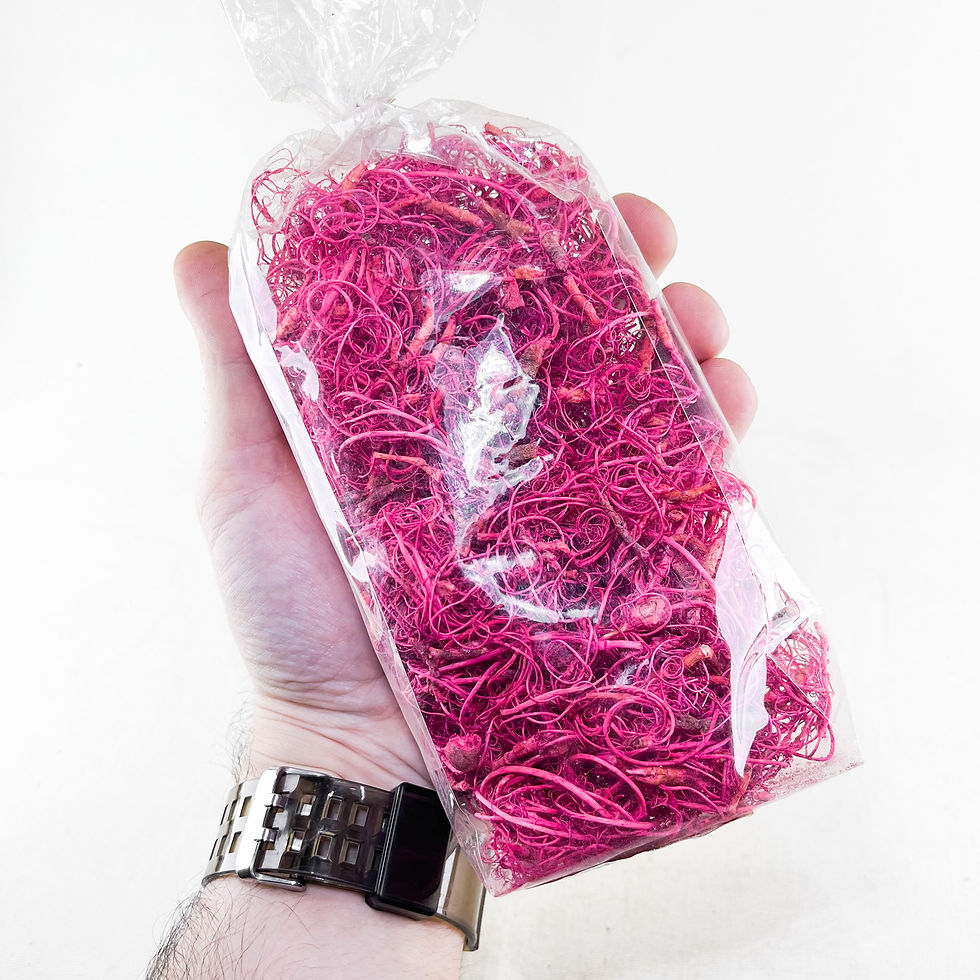 Küçük resim: Curly Moss Pembe 45 gr - Şoklanmış Dekoratif Kıvırcık Yosun