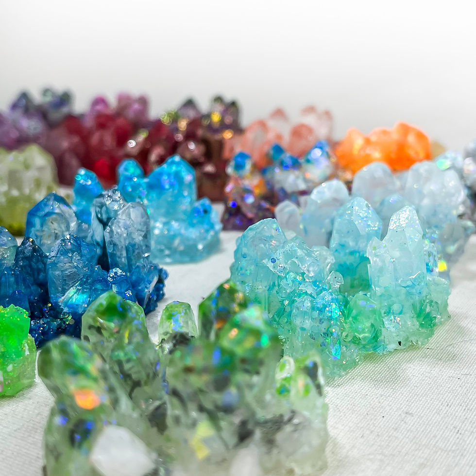 Küçük resim: Mineral Epoksi Stand - Tillandsia Hava Bitkisi Doğal Taş Saksı