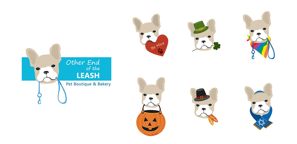Holiday Branded Dog Logo Illustrations