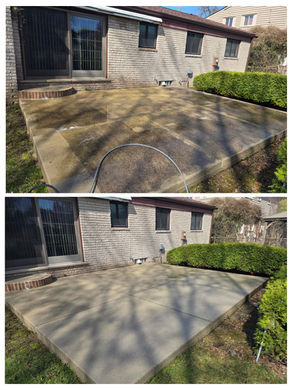before after pressure washing