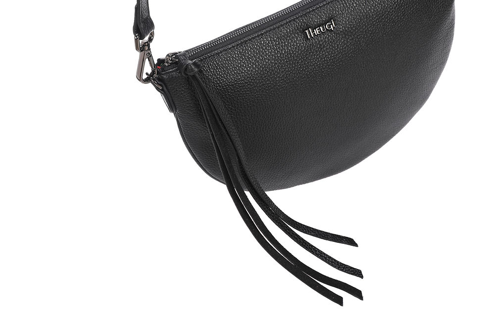 Thumbnail: Crossbody Bag "The LoriAnn Half Moon - Black"