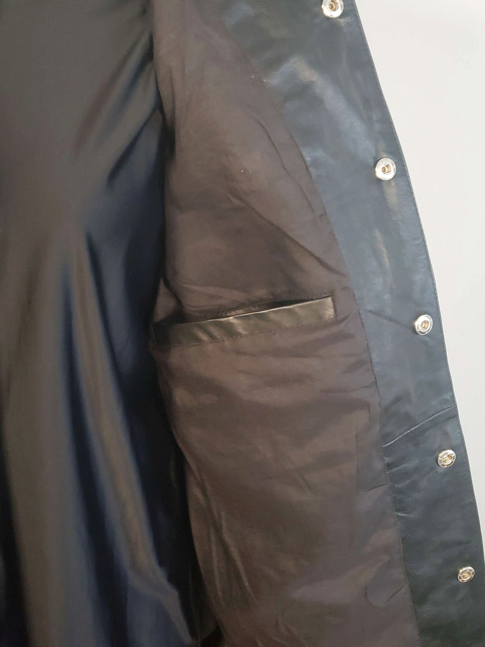 Thumbnail: Leather Shirt Jacket - Black