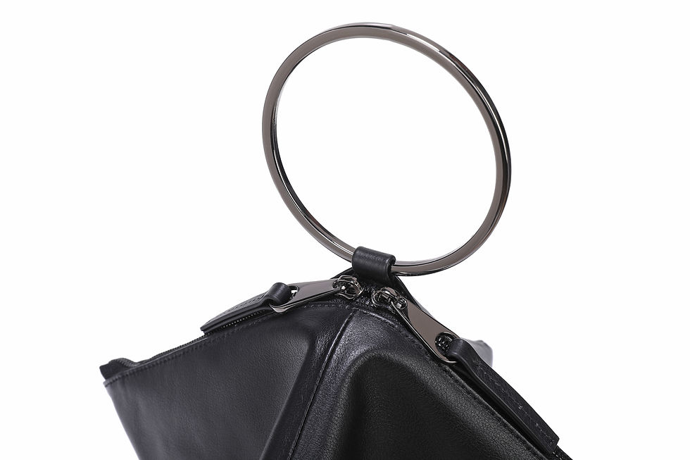 Miniaturbild: Clutch Bag with ring handle “The Ra Black"
