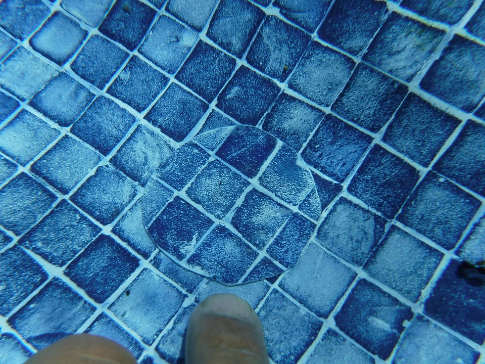 Repair of vinyl liner without draining water