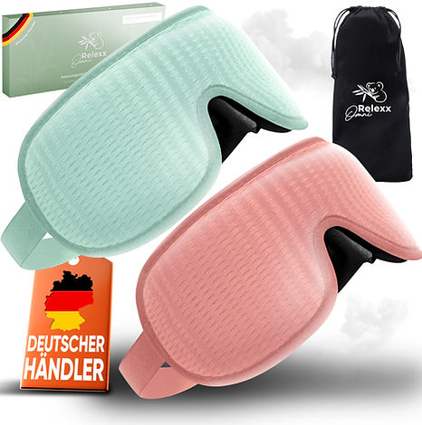 2er Bundle Omnirelexx Schlafmaske rosa türkis