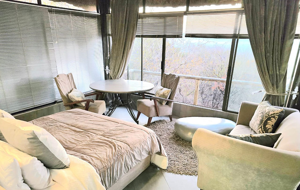 View from bed to outside