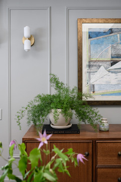 Tiffany Weiss Interior Design, Office Remodel, Cool tones, Gray walls, millwork, sconces