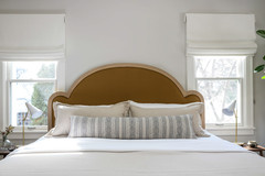 Tiffany Weiss Interior Design, Bedroom Remodel, warm tones, Athena gray walls, custom bed