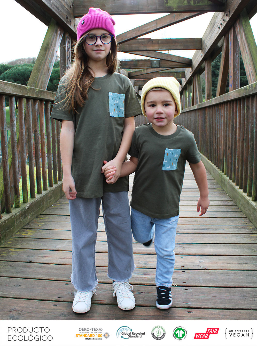 CAMISETA UNISEX NIÑXS BOLSILLO /// Khaki