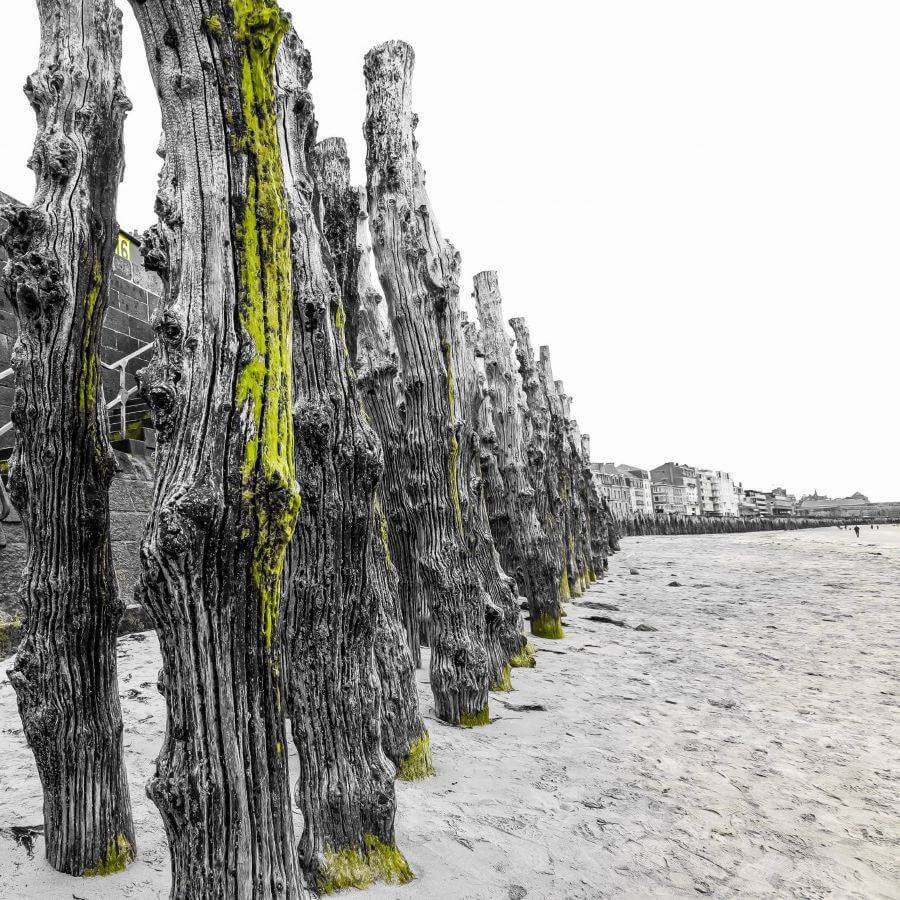 The beach at Saint-Malo, Normandy France