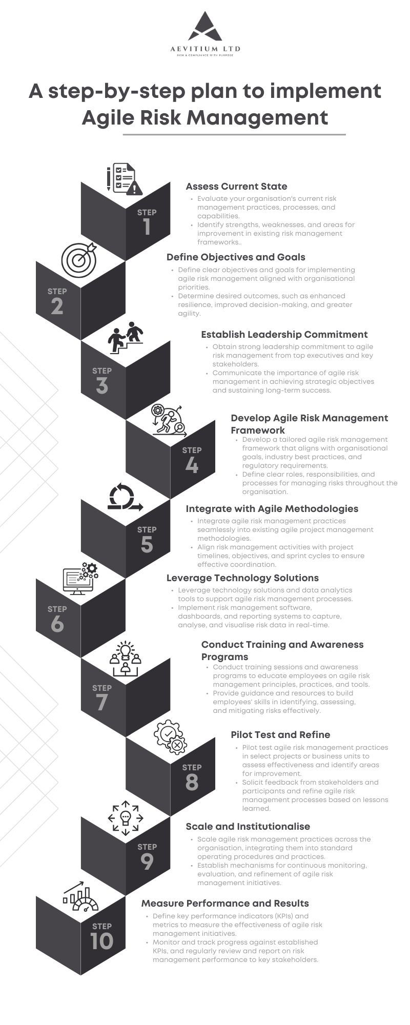 A step-by-step plan to implement Agile Risk Management infographic