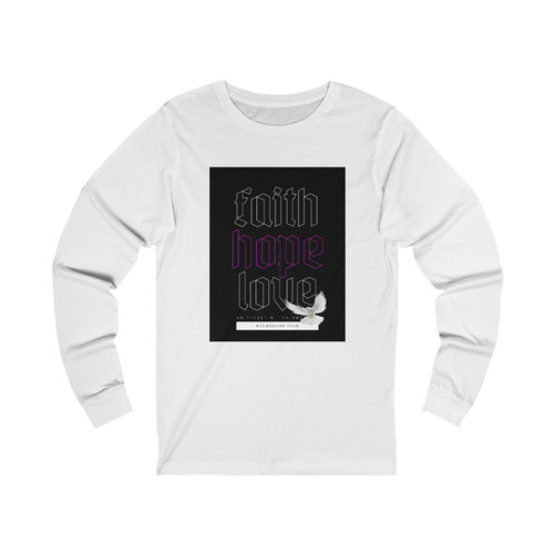 Faith Hope Love Unisex Jersey Long Sleeve Tee | RENEWEDLIFE GEAR