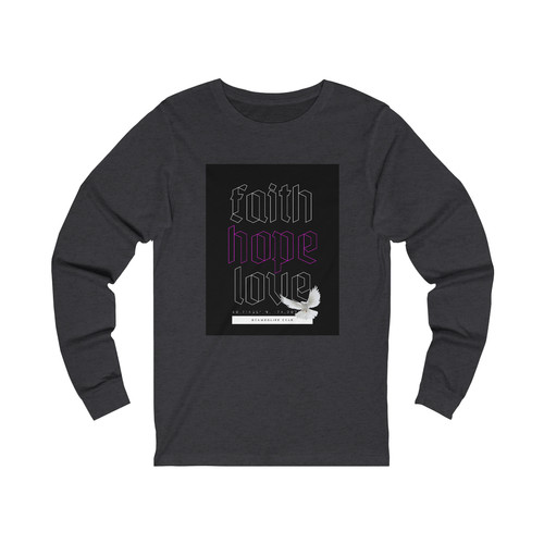 リー HOPE、LOVE Faith Hope Love Unisex Jersey Long Sleeve Tee | RENEWEDLIFE GEAR