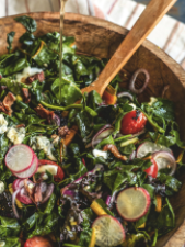 MIXED GREENS WITH BACON SALAD