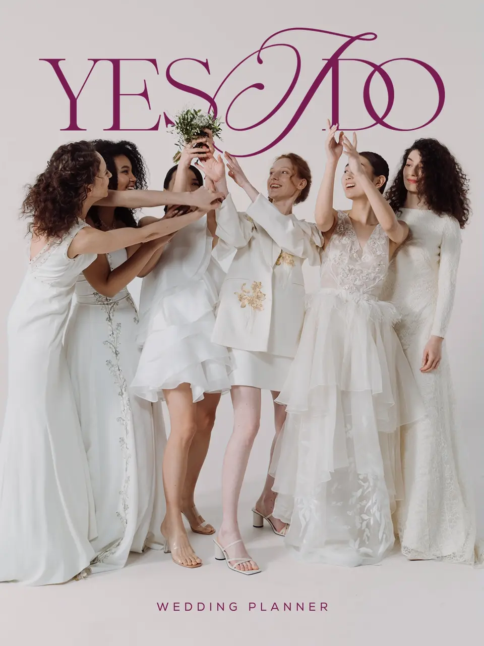 Copertina con spose che festeggiano – identità visiva per wedding planner Yes I Do.