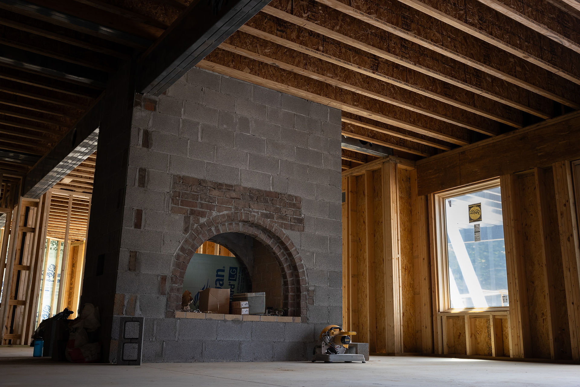 Custom Home Build - Masonry - Fireplace WIP