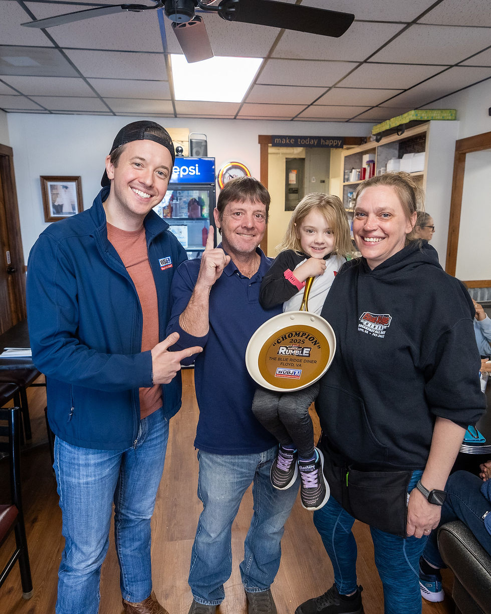 The WDBJ7 Restaurant Rumble CHOMPION Golden Skillet goes to Blue Ridge Diner in Floyd