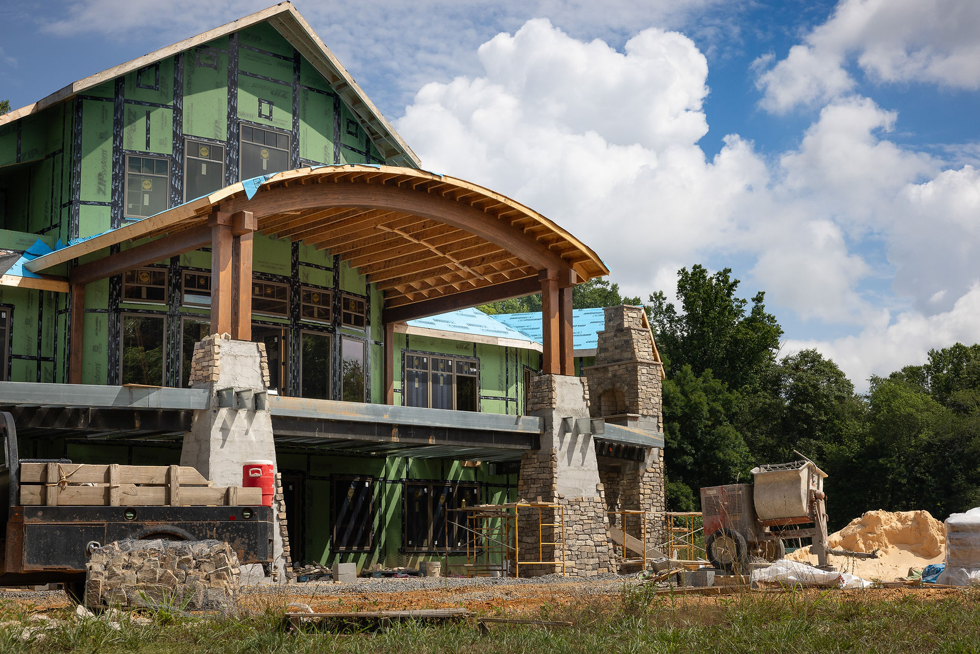 Custom Home Build - Masonry - Pillars 