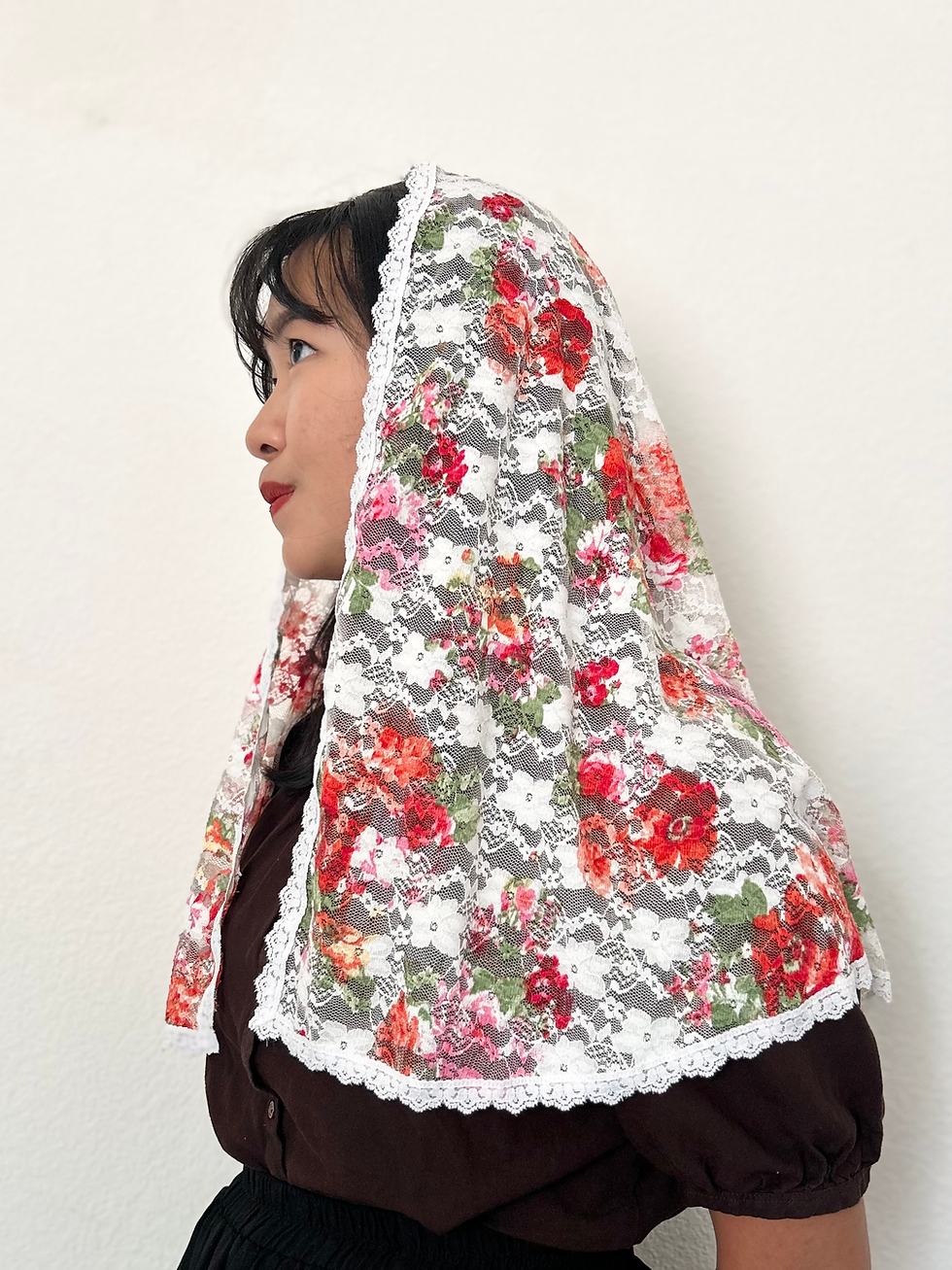 Thumbnail: St. Maria Goretti D-Shape Veil 