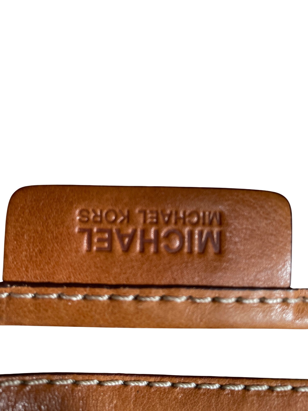 Thumbnail: Michael Kors Authentic Brown Leather Satchel Handbag SKU 9715