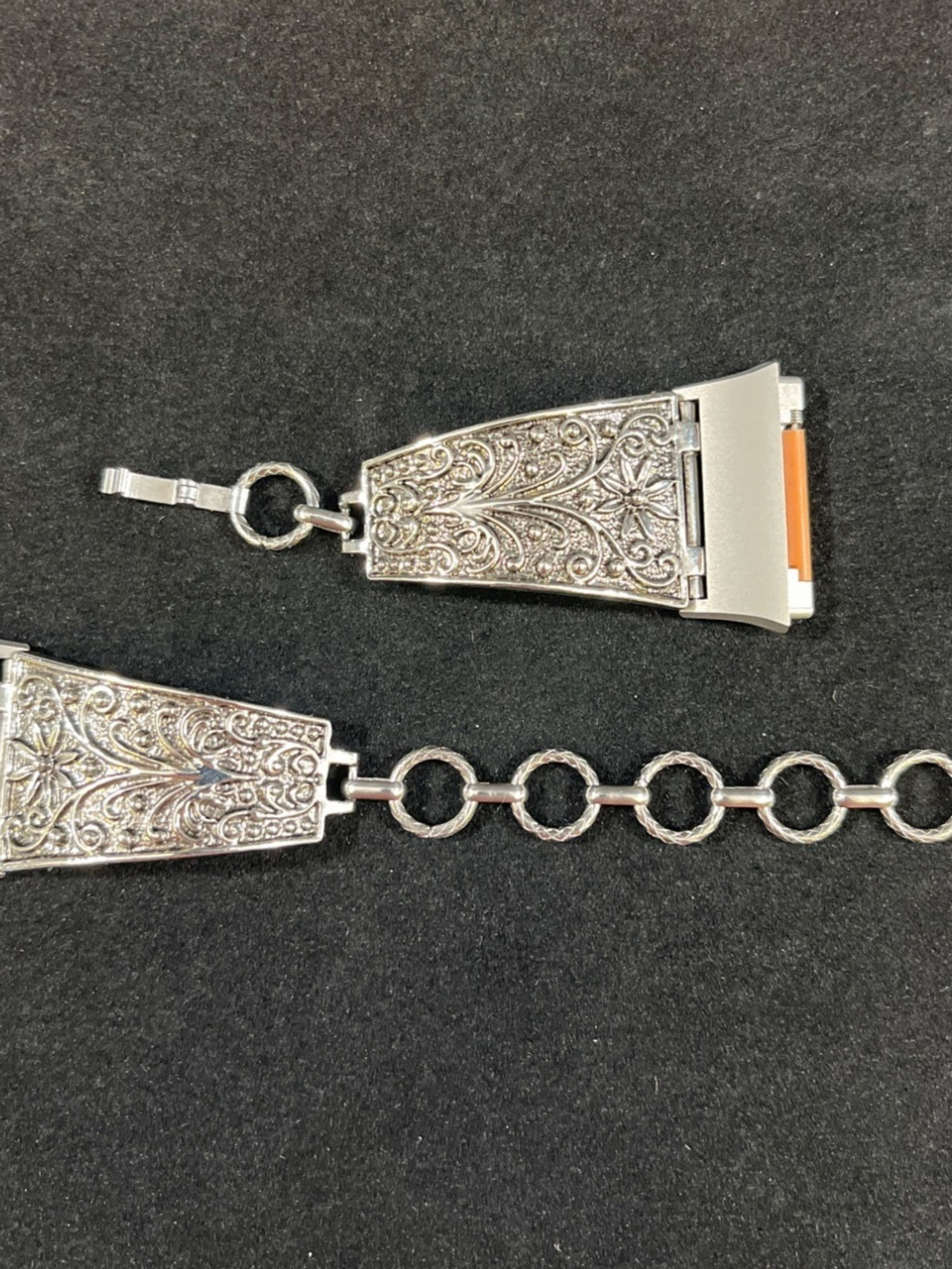 Vintage Womens Silver Watchband Accessory SKU 6435